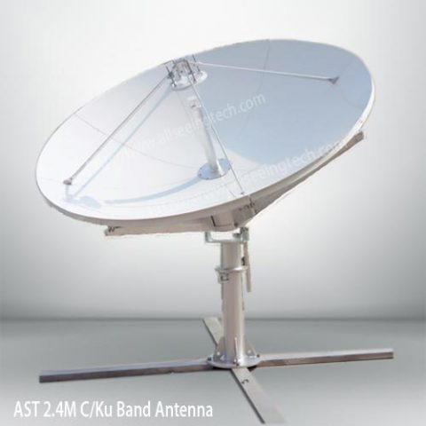 AST 2.4m C band Ku band antenna