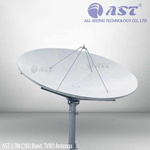 AST 3.7 meter TVRO antenna